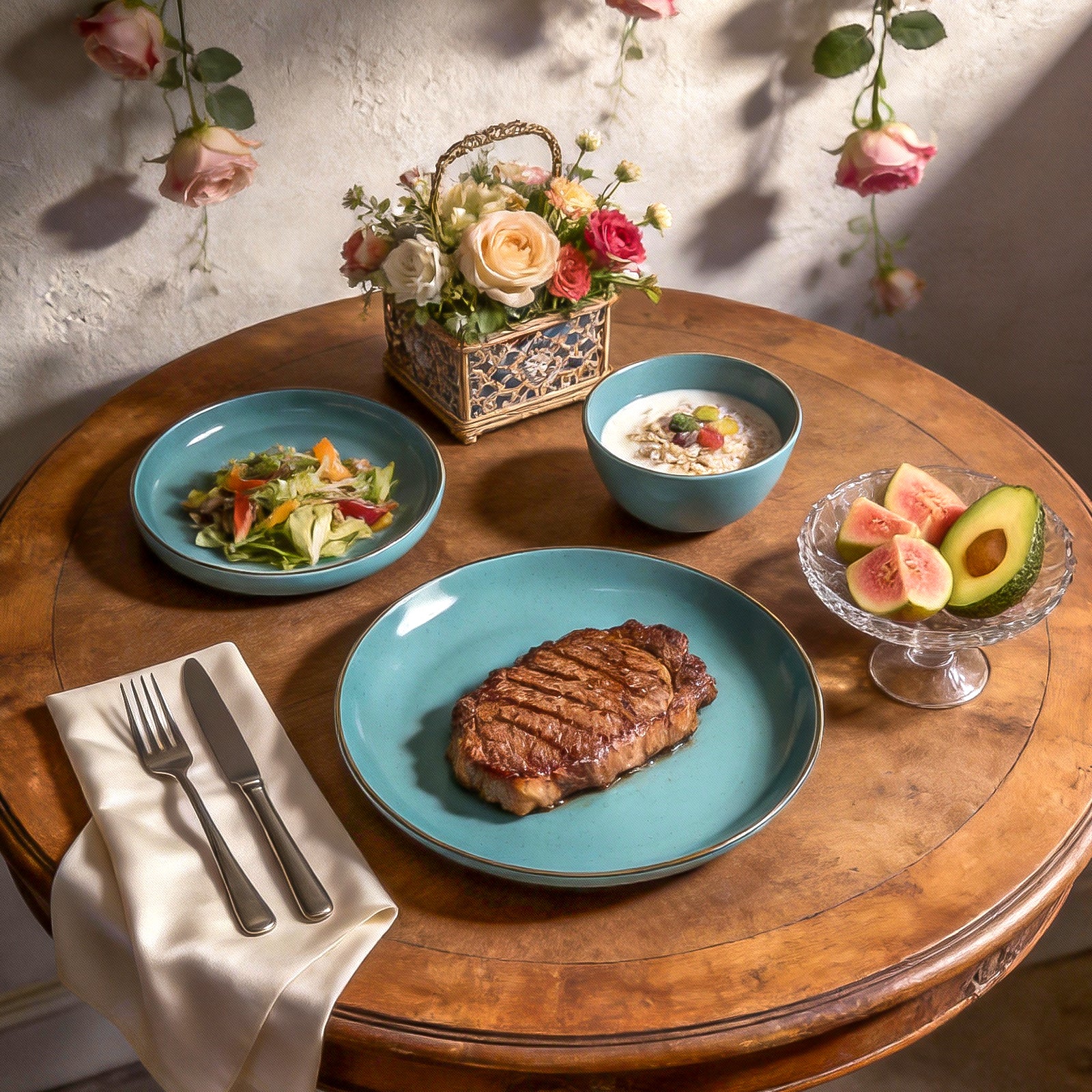 Euro-Nordic Speckled Stoneware Dinnerware Set