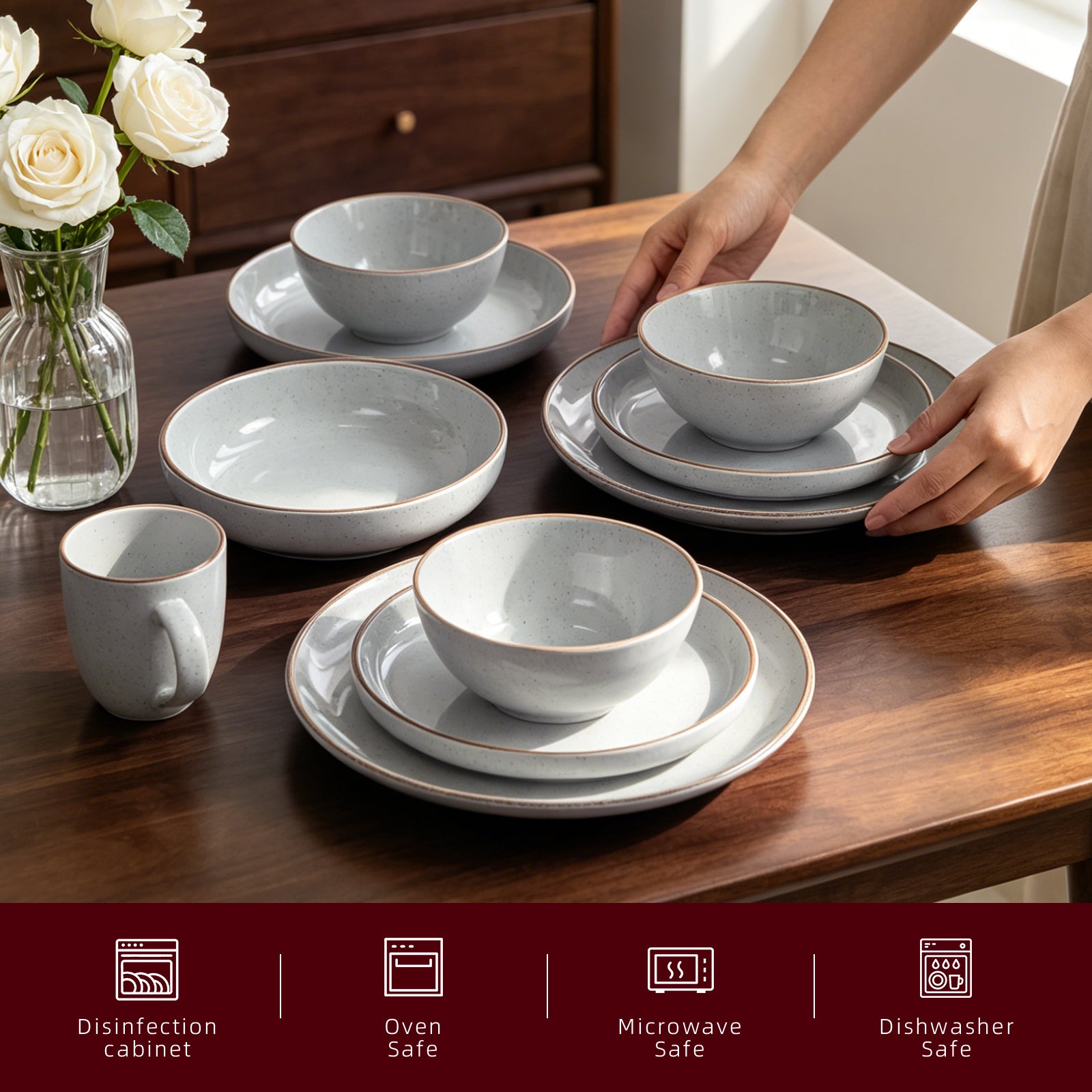 Euro Nordic Shiny Glaze Stoneware Dinnerware Set (20-Piece, Service for 4)