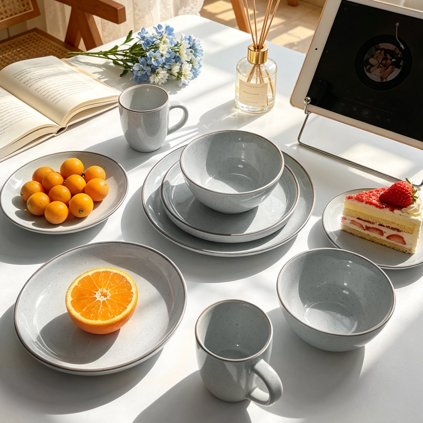 Euro Nordic Shiny Glaze Stoneware Dinnerware Set (20-Piece, Service for 4)