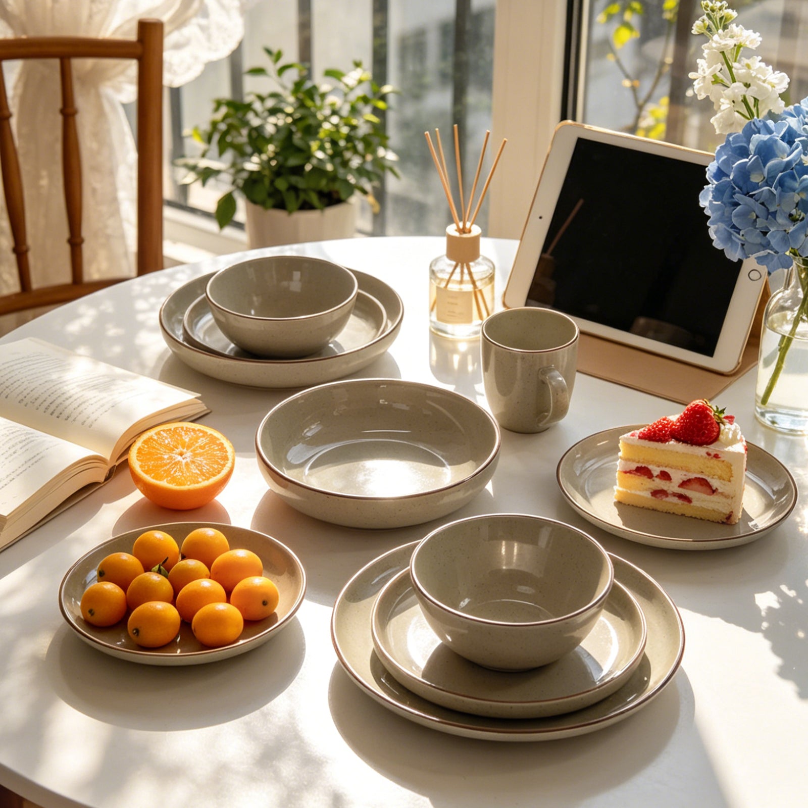 Euro Nordic Shiny Glaze Stoneware Dinnerware Set (20-Piece, Service for 4)