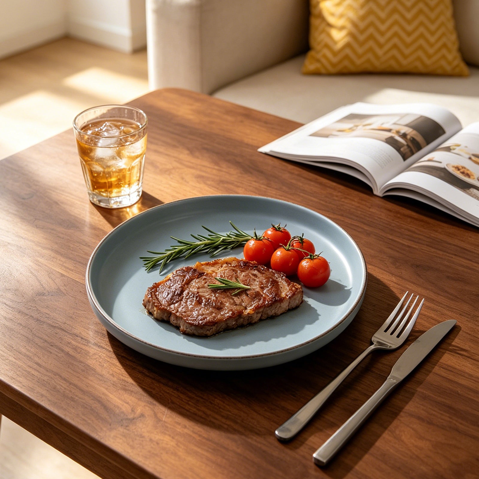 Nordic Rising-Rim Speckled Stoneware Dinnerware Set