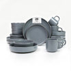 Nordic Rising-Rim Speckled Stoneware Dinnerware Set (20-Piece, Service for 4)