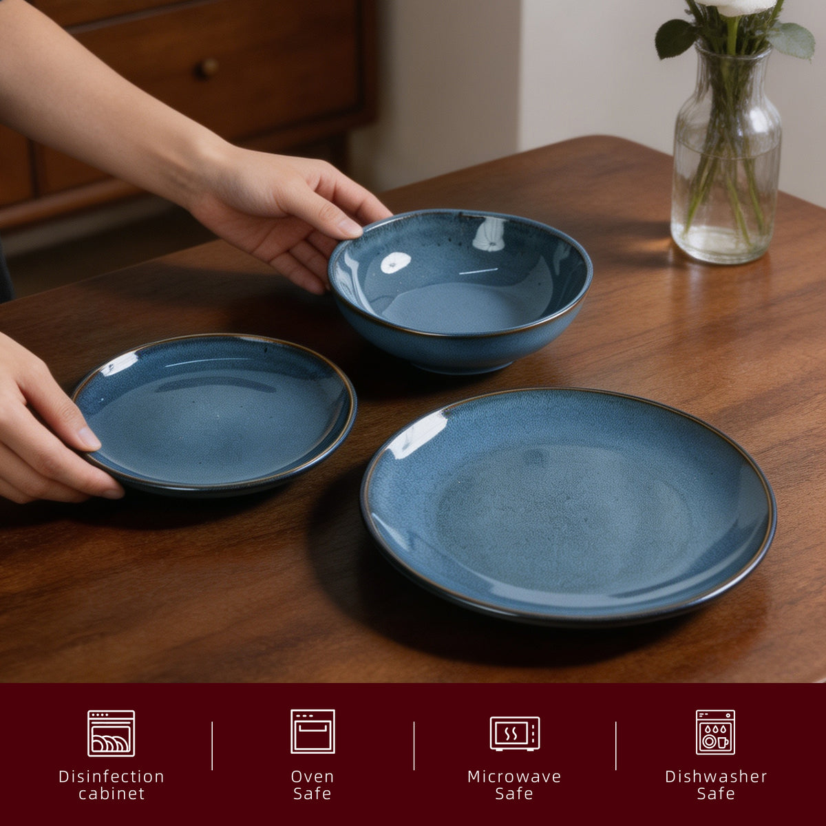 Organic Shape Stoneware Dinnerware Set