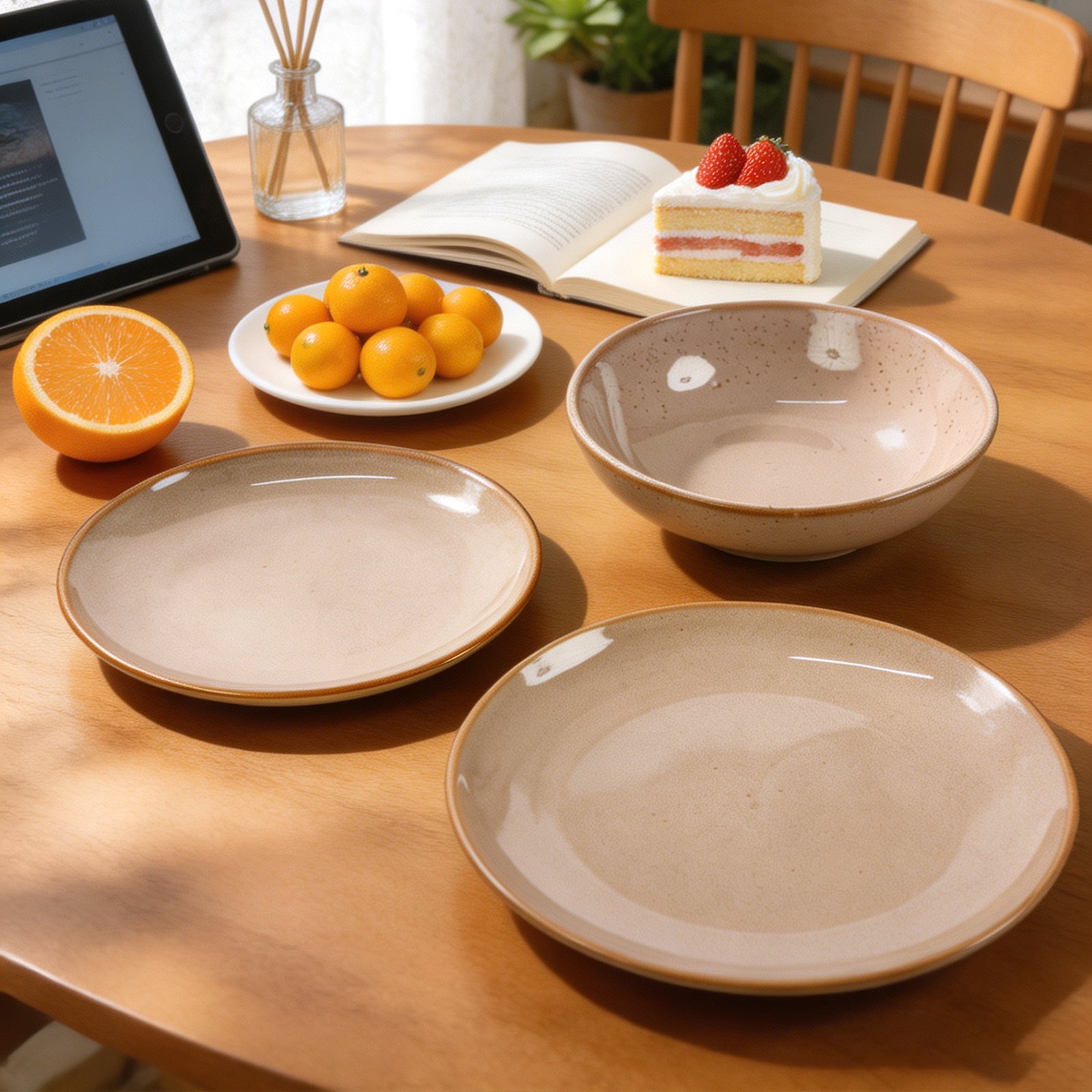 Organic Shape Stoneware Dinnerware Set