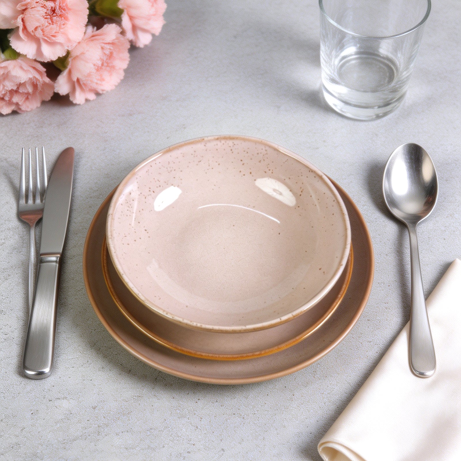 Organic Shape Stoneware Dinnerware Set
