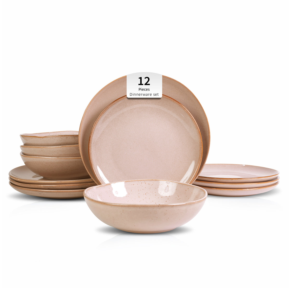 Organic Shape Stoneware Dinnerware Set