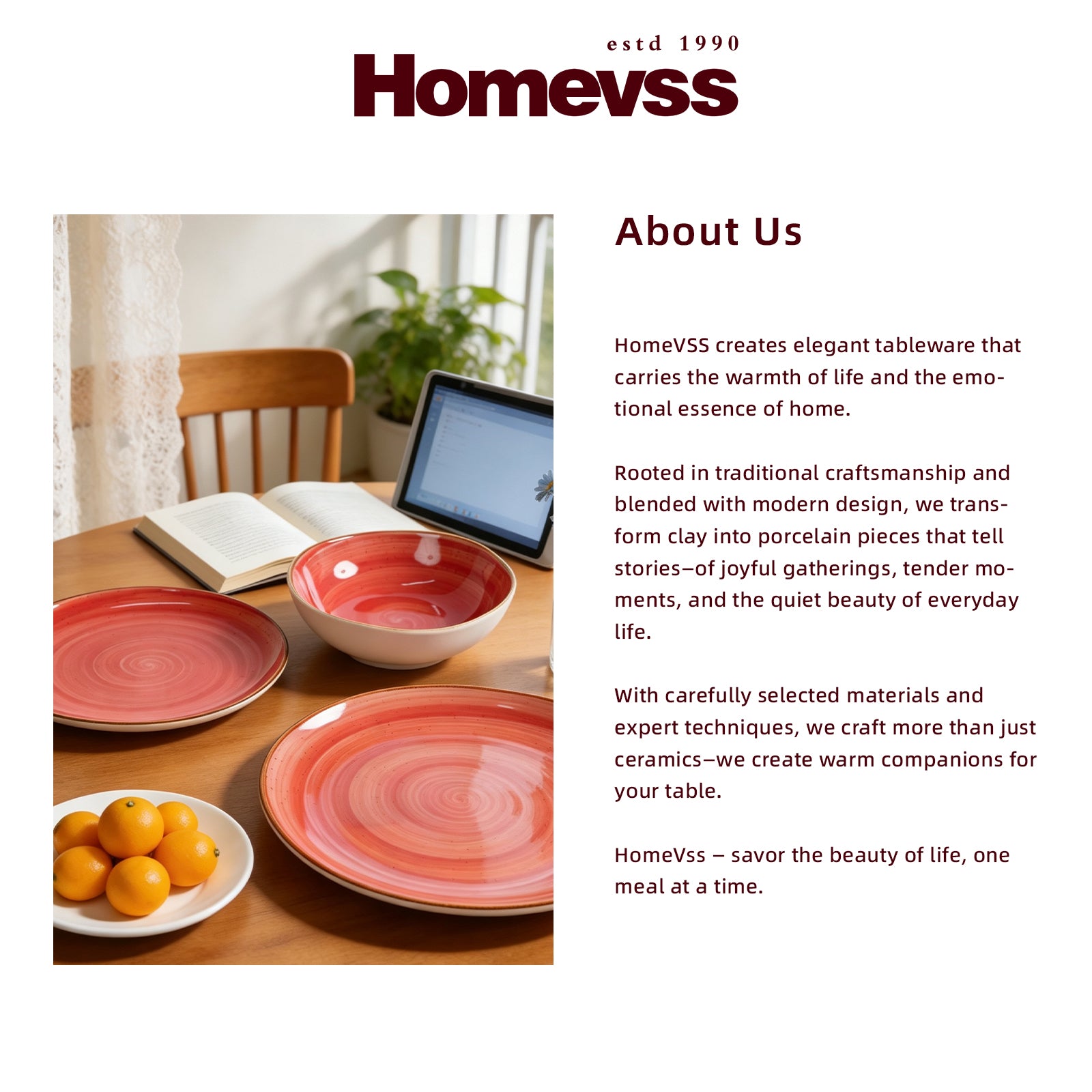 Organic Shape Stoneware Dinnerware Set