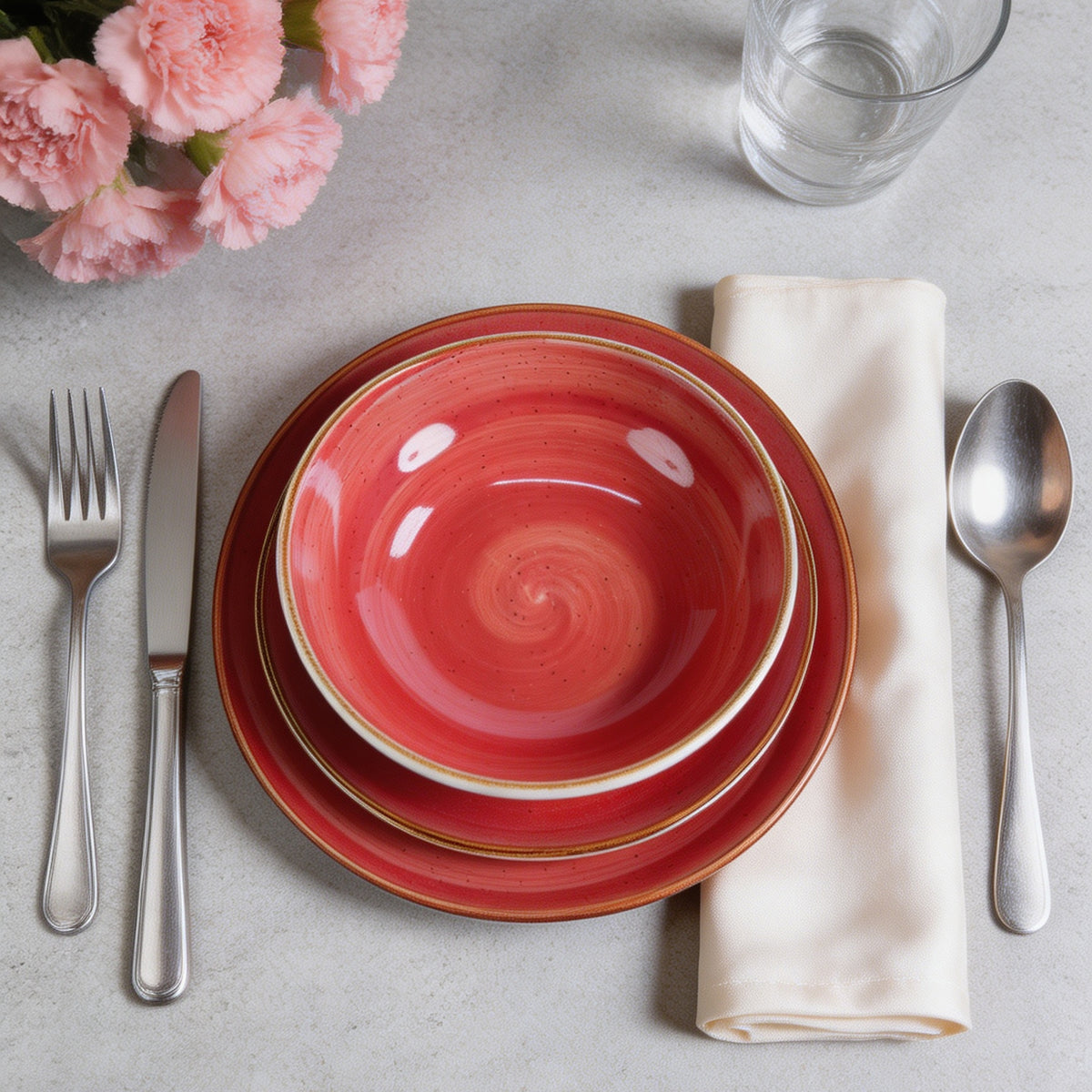 Organic Shape Stoneware Dinnerware Set