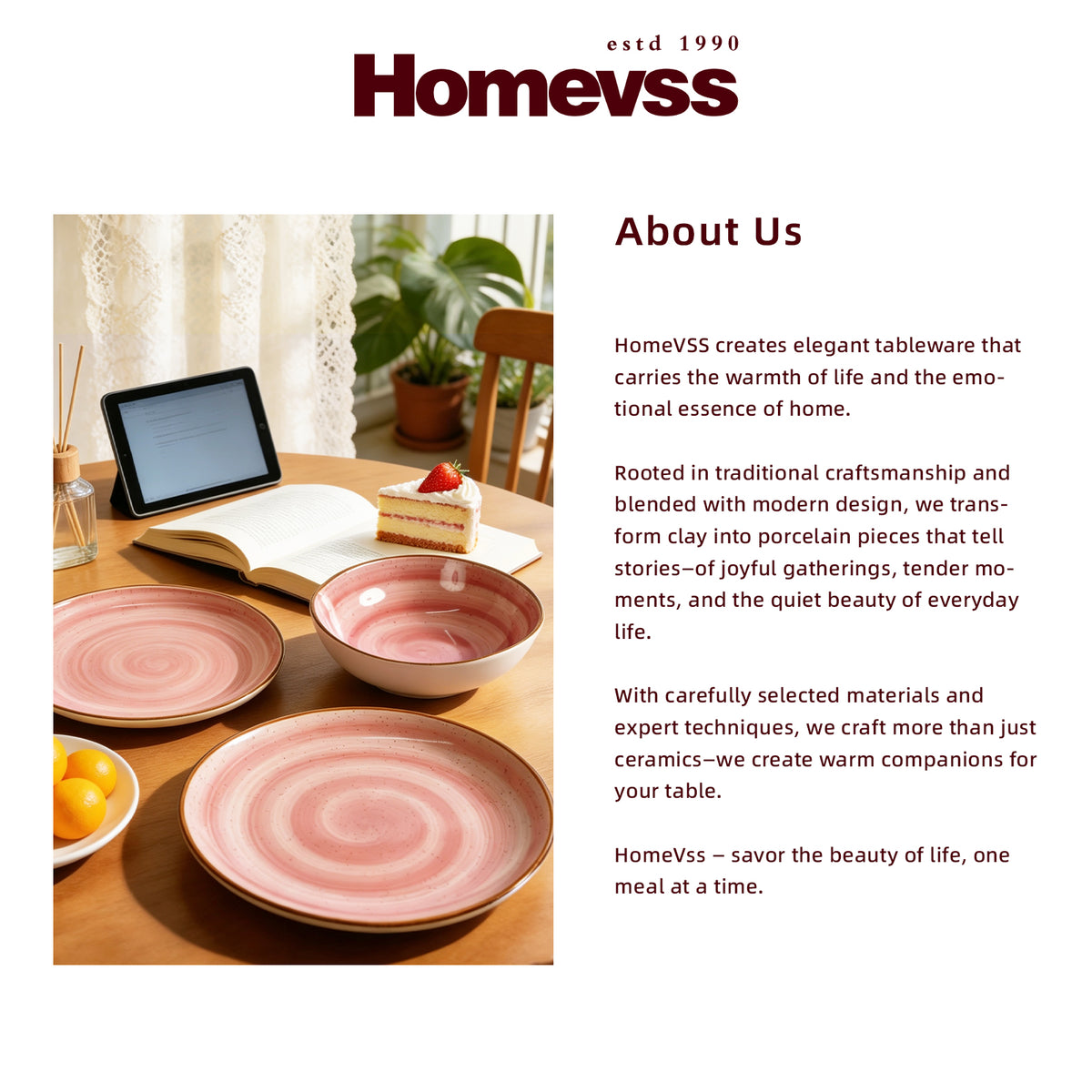 Organic Shape Stoneware Dinnerware Set