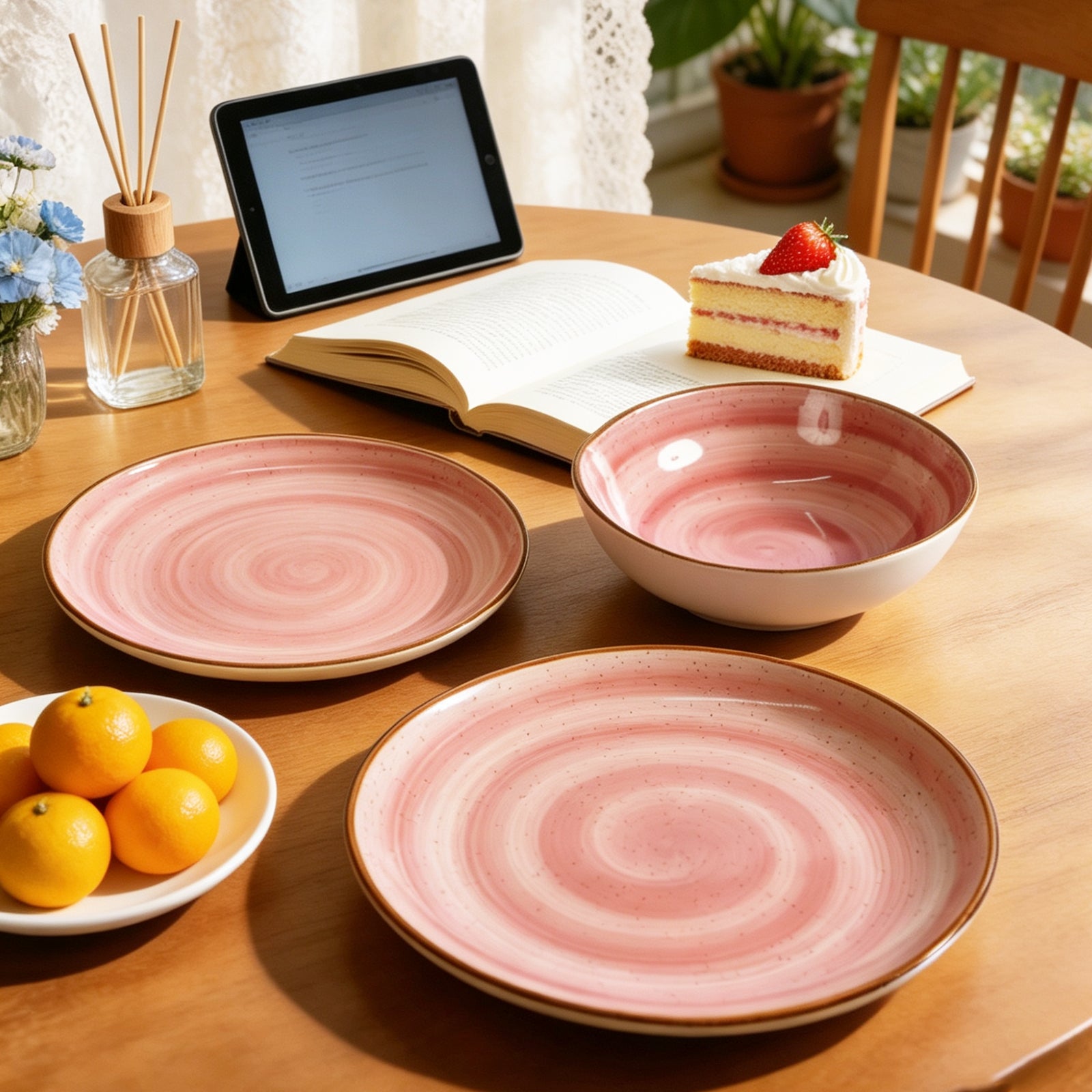 Organic Shape Stoneware Dinnerware Set