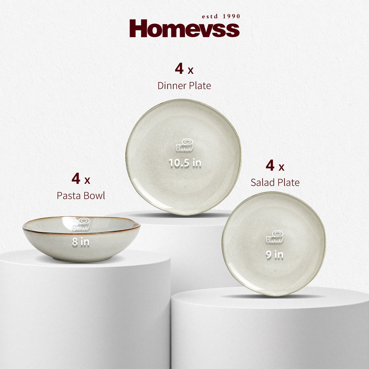 Organic Shape Stoneware Dinnerware Set