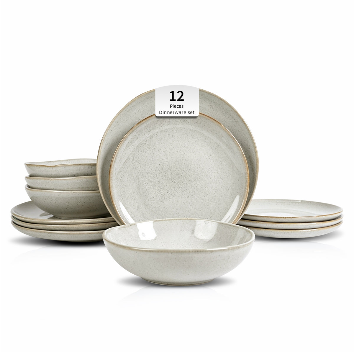 Organic Shape Stoneware Dinnerware Set