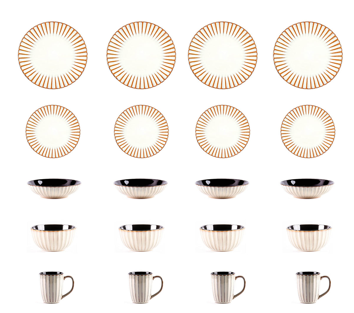 Osita Strip Stoneware Dinnerware Set