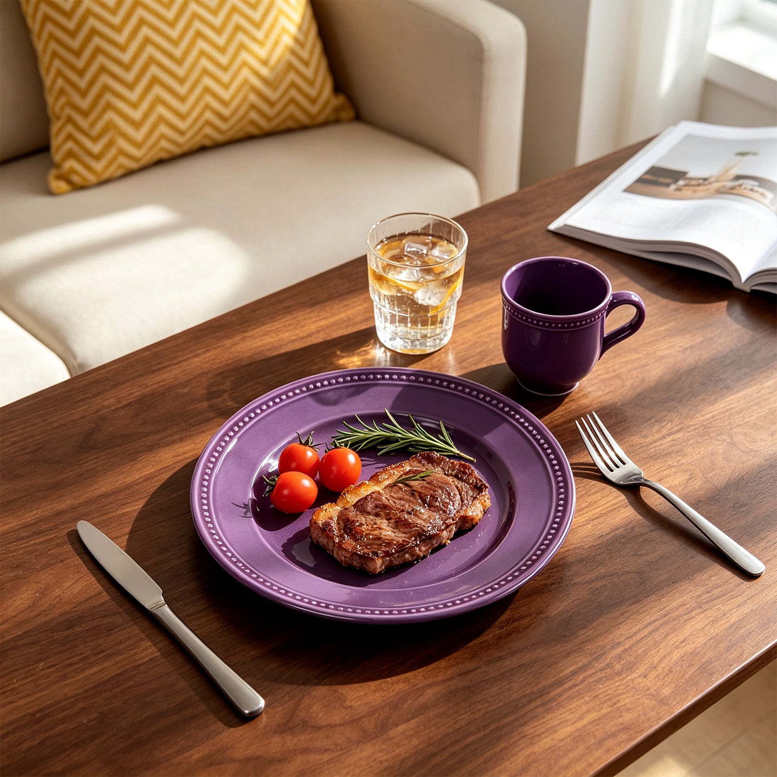 Embossed Pearl Dots Stoneware Dinnerware Set
