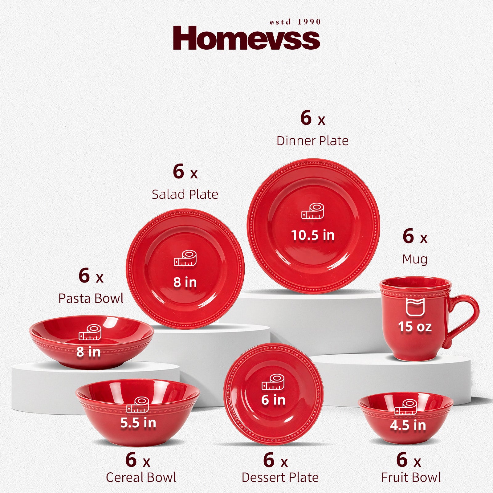 Embossed Pearl Dots Stoneware Dinnerware Set