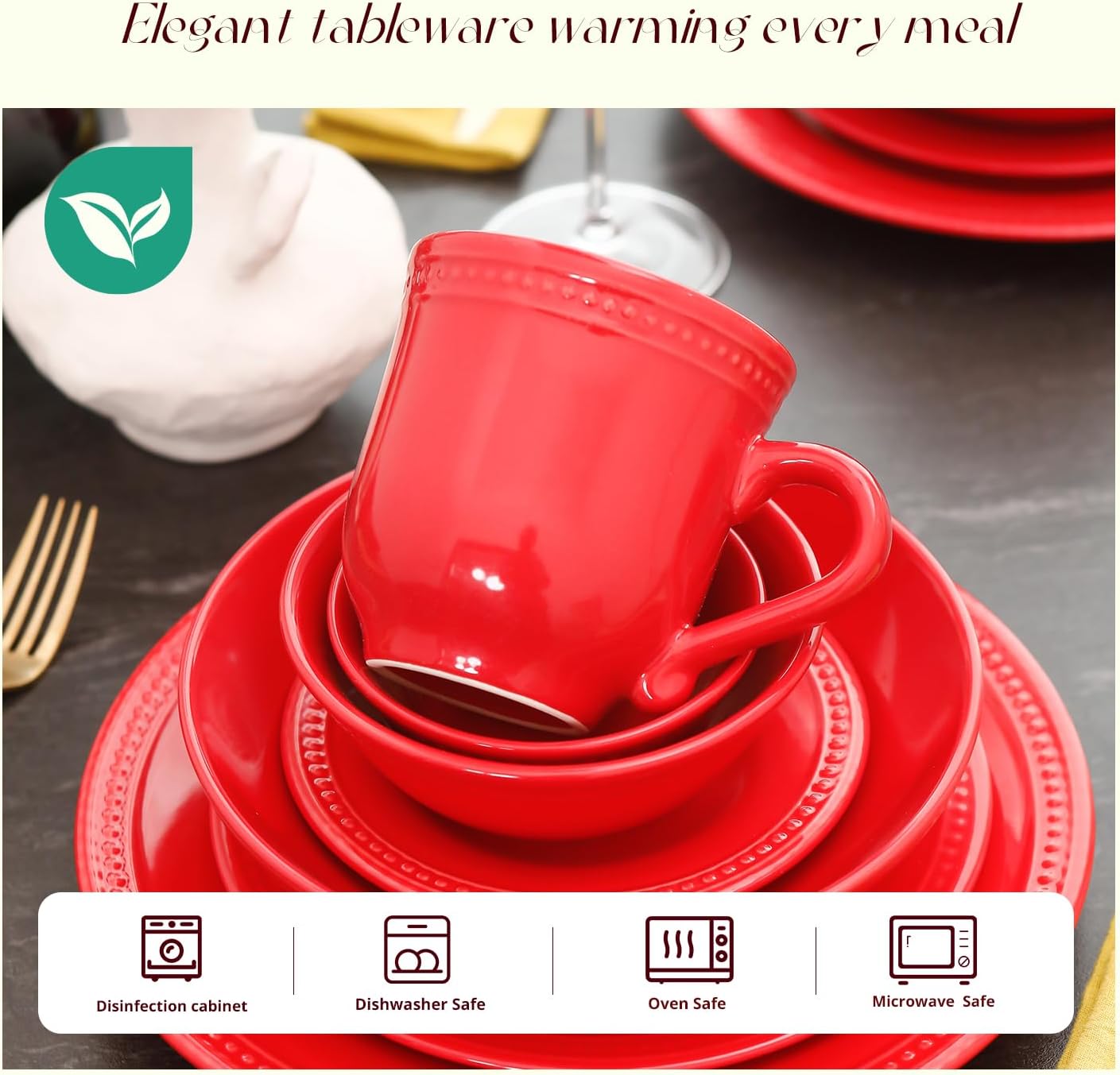 Pearl Dots Stoneware Dinnerware Set