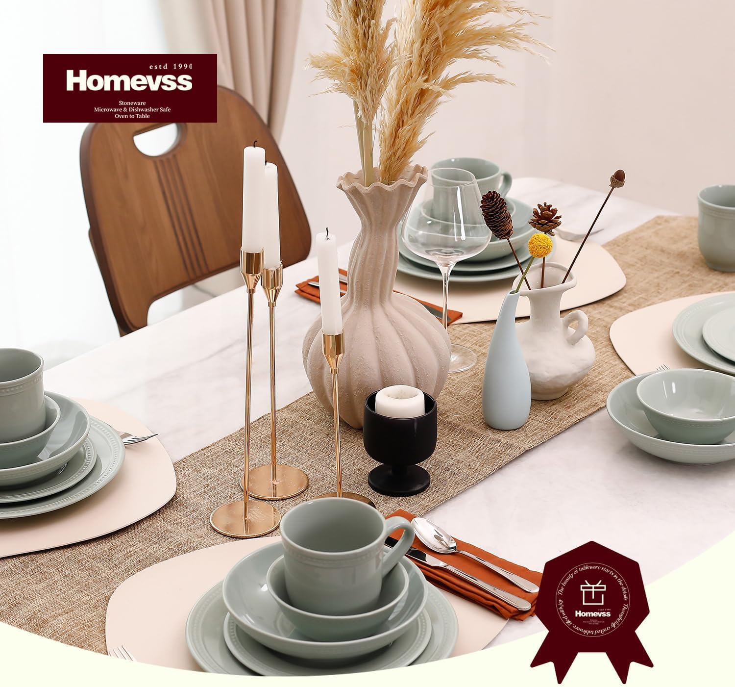 Pearl Dots Stoneware Dinnerware Set