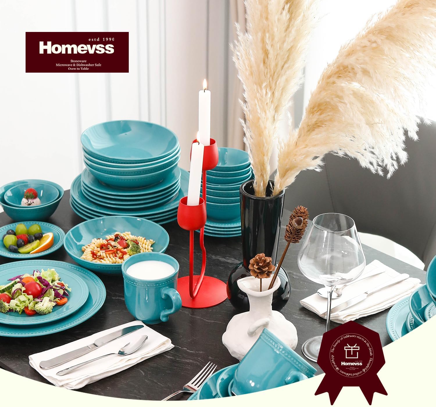 Pearl Dots Stoneware Dinnerware Set