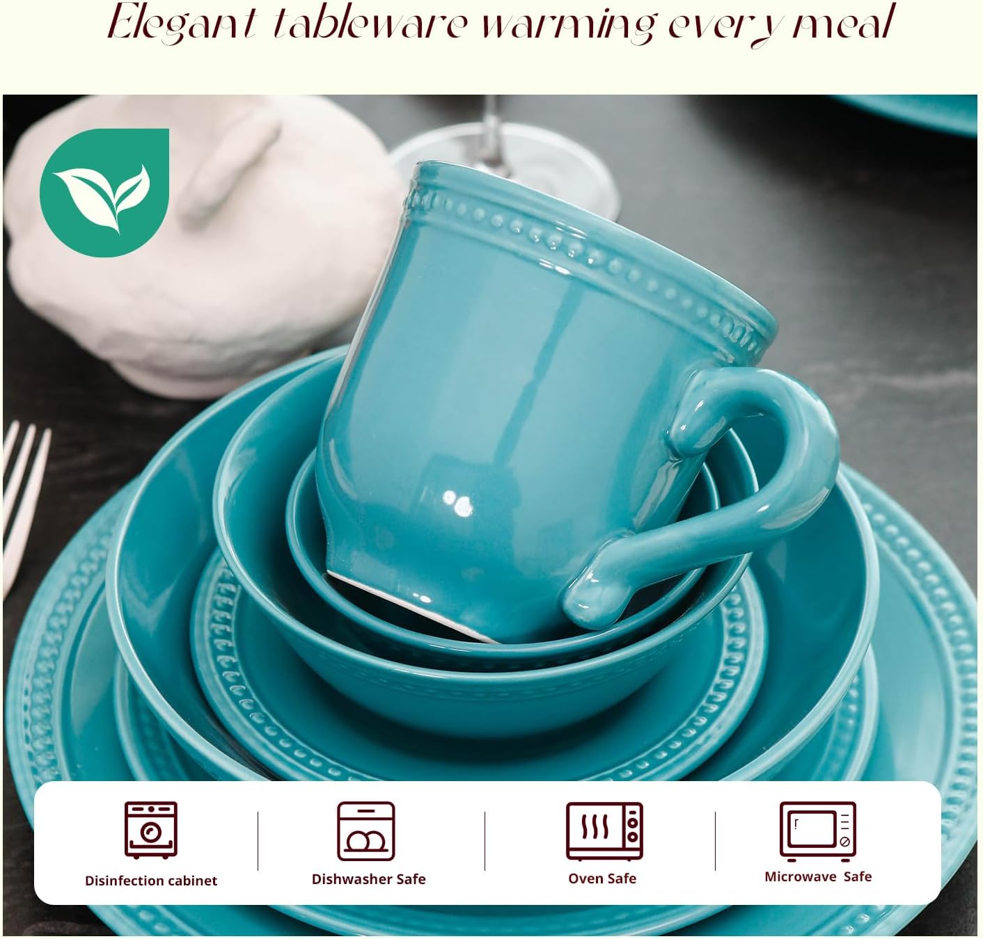 Pearl Dots Stoneware Dinnerware Set