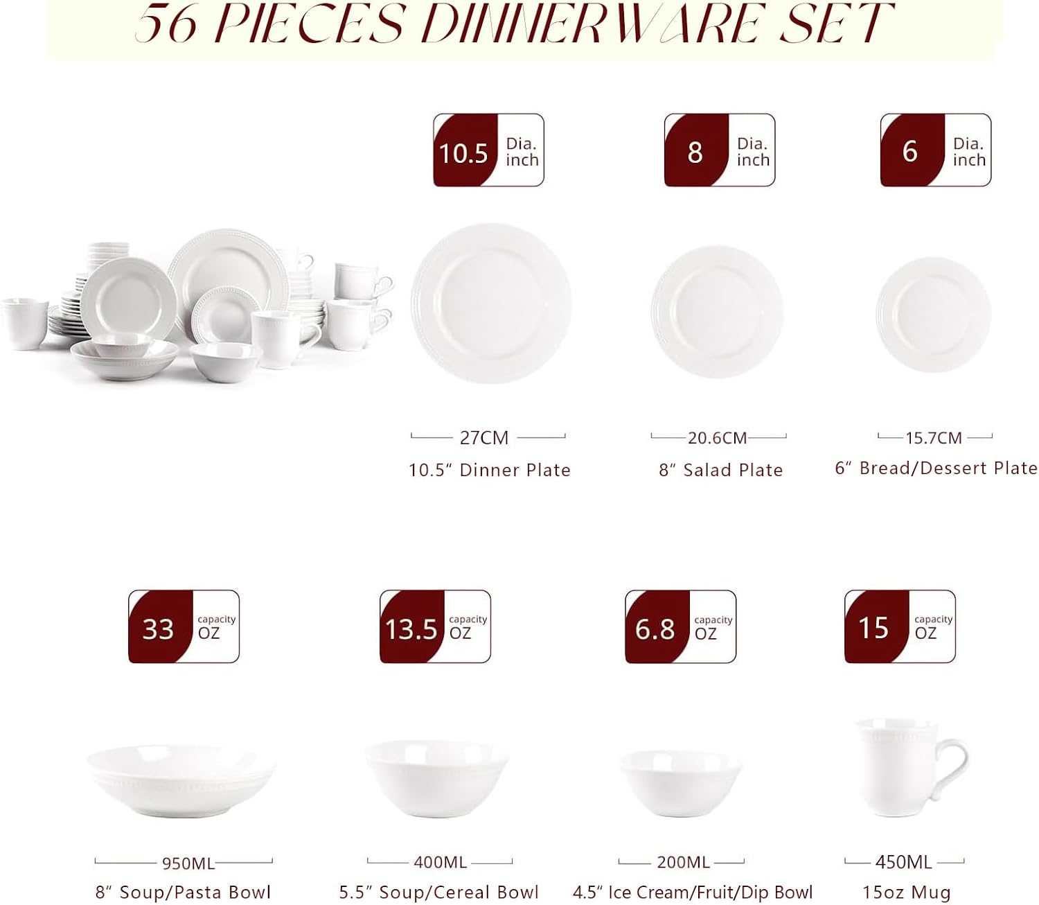 Pearl Dots Stoneware Dinnerware Set