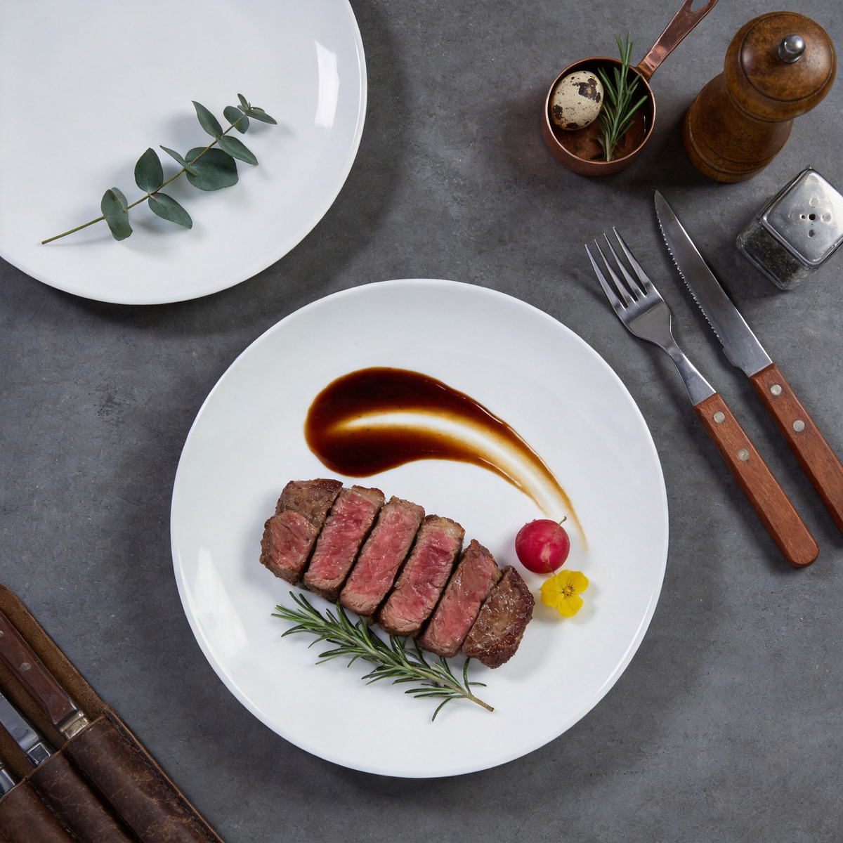 Commercial-Grade Stoneware Coupe Plates