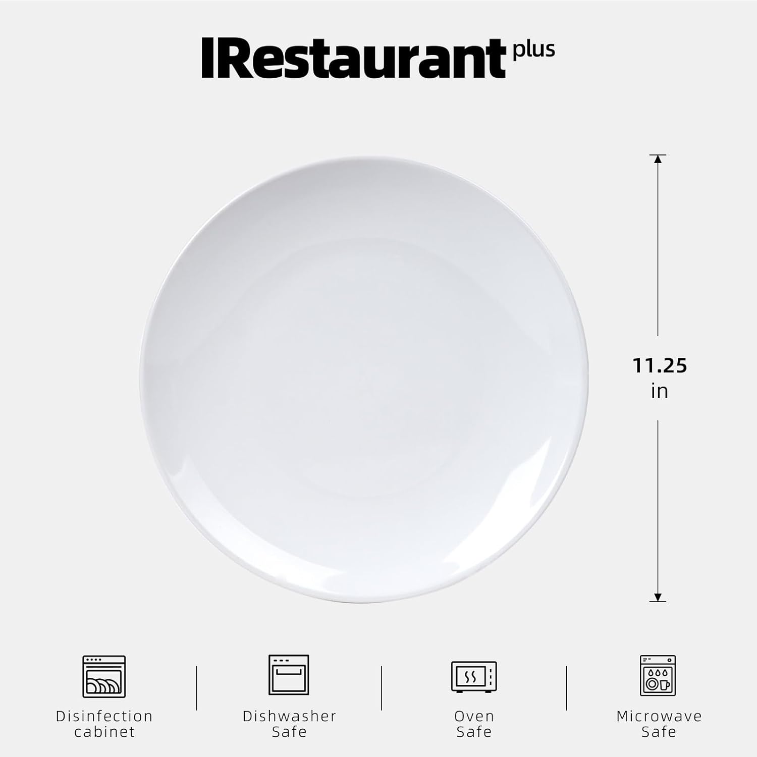 Commercial-Grade Stoneware Coupe Plates