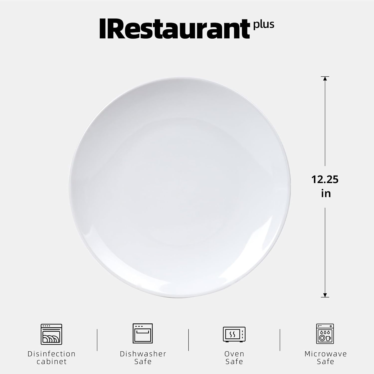 Commercial-Grade Stoneware Coupe Plates