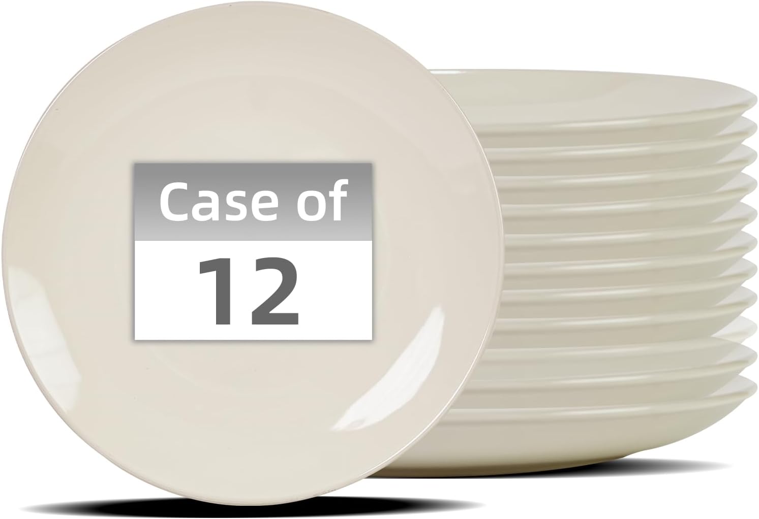 Commercial-Grade Stoneware Coupe Plates