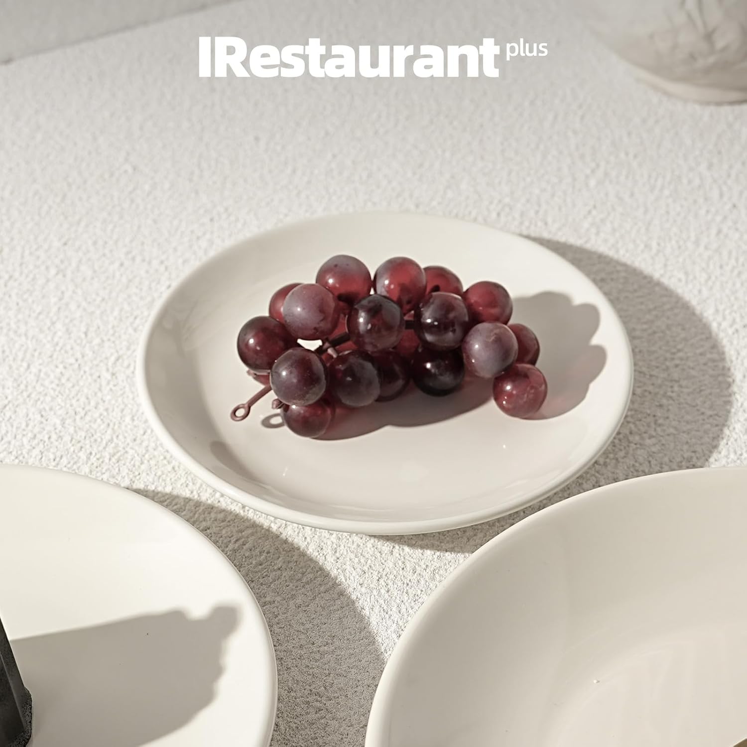 Commercial-Grade Stoneware Coupe Plates