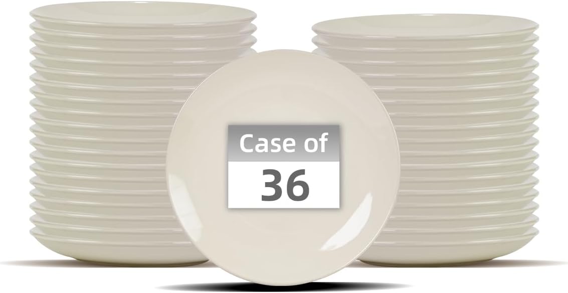 Commercial-Grade Stoneware Coupe Plates