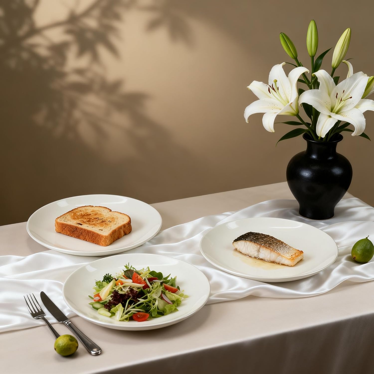 Commercial-Grade Stoneware Coupe Plates