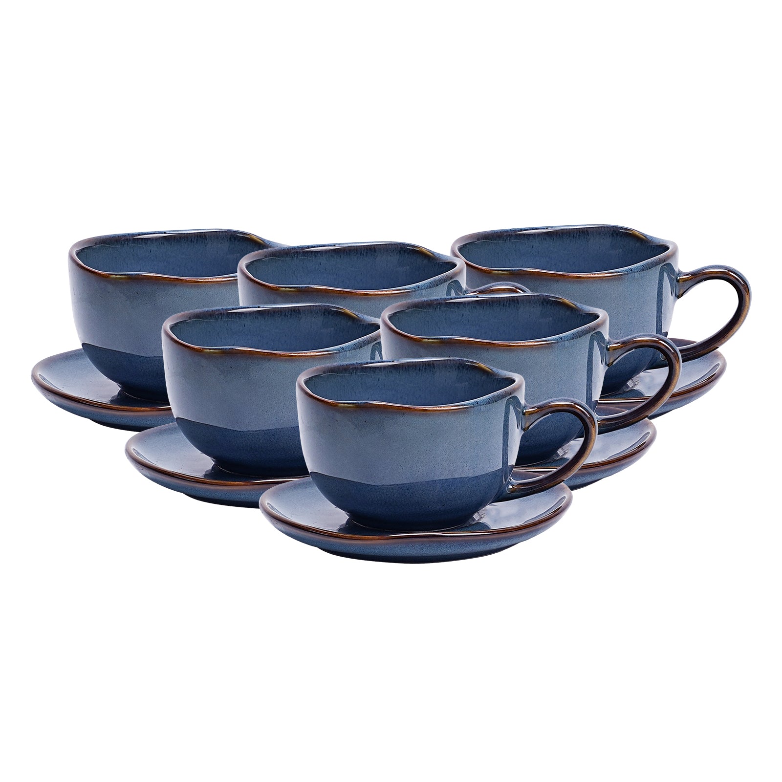 Organic Shape Highland Cup & Saucer Set