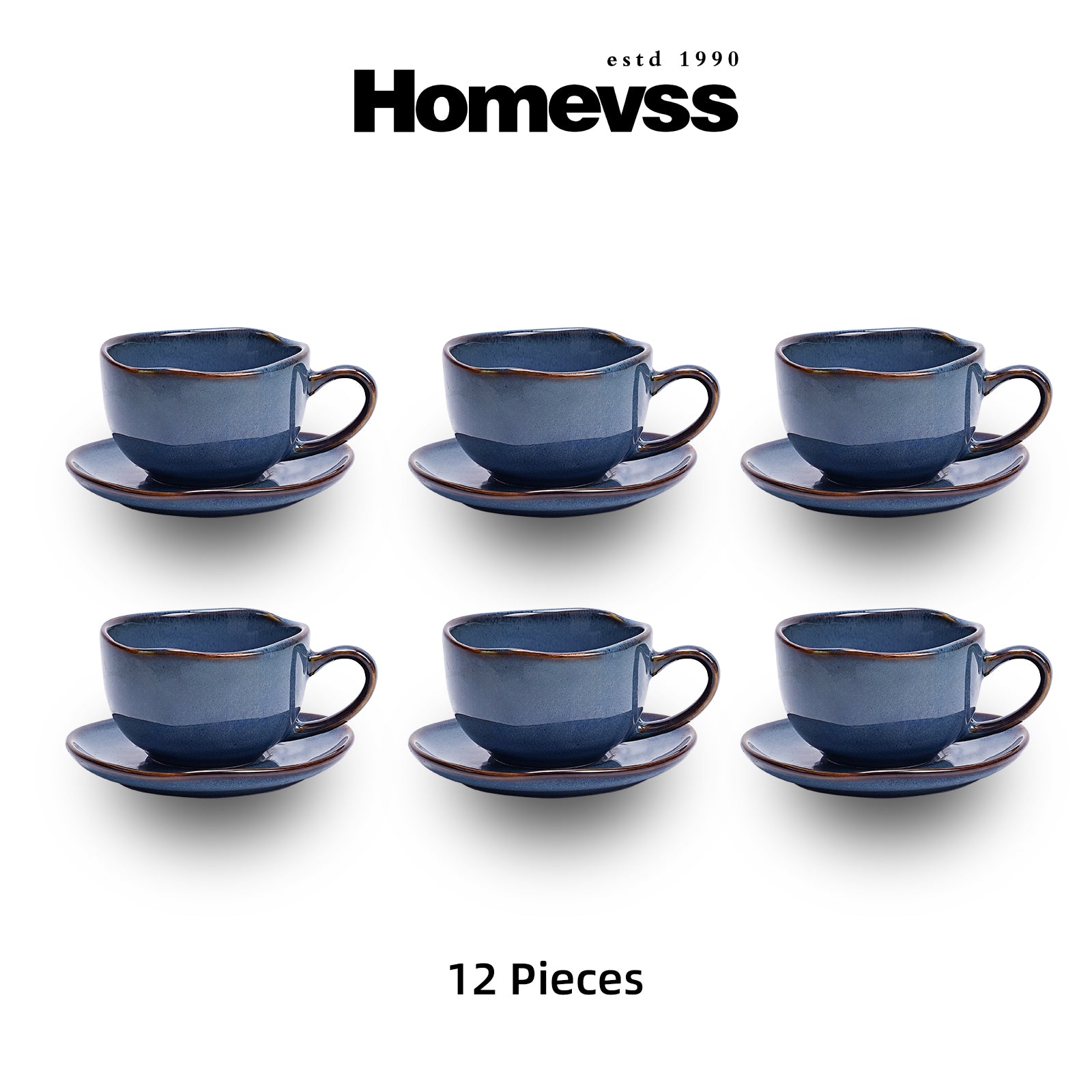 Organic Shape Highland Cup & Saucer Set