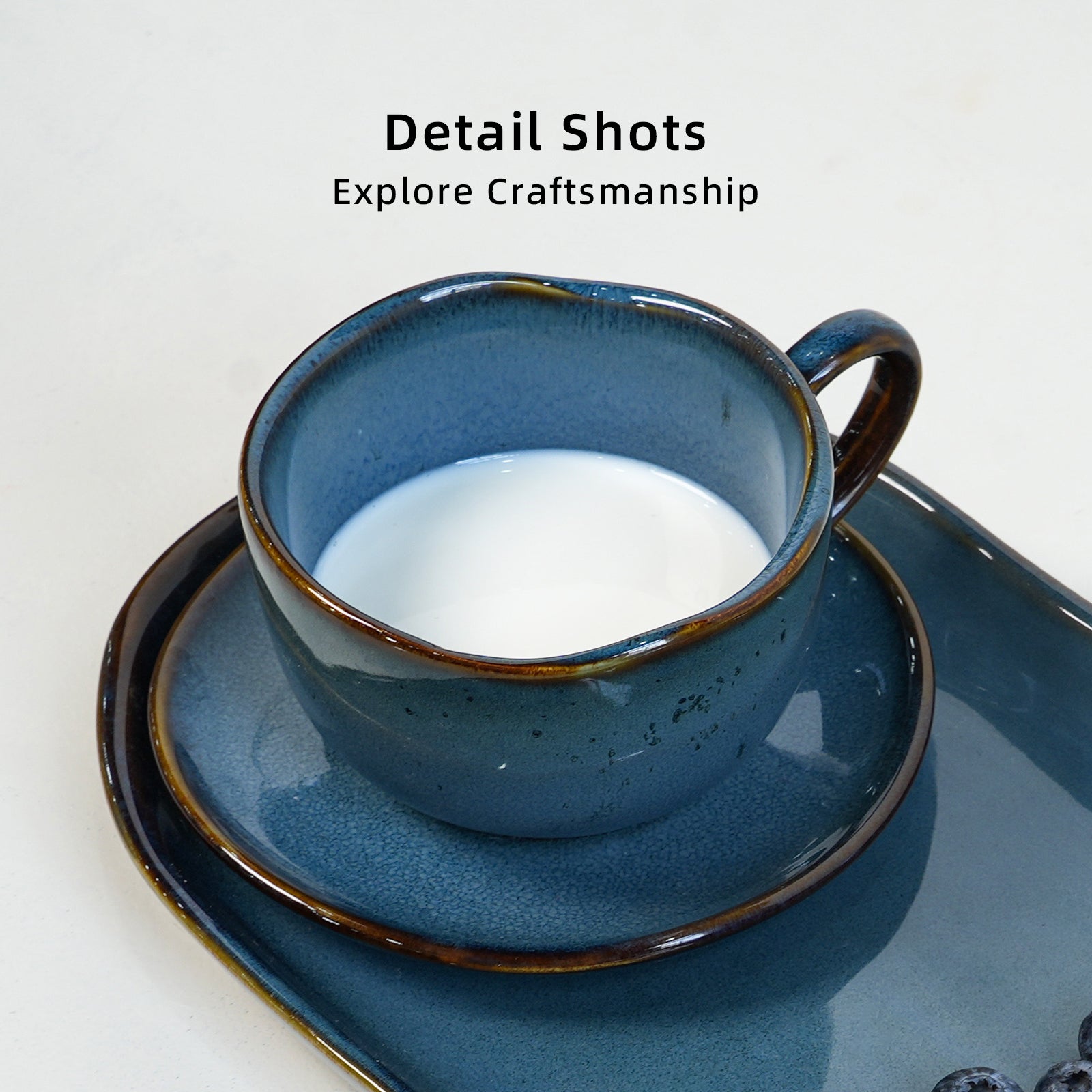 Organic Shape Highland Cup & Saucer Set