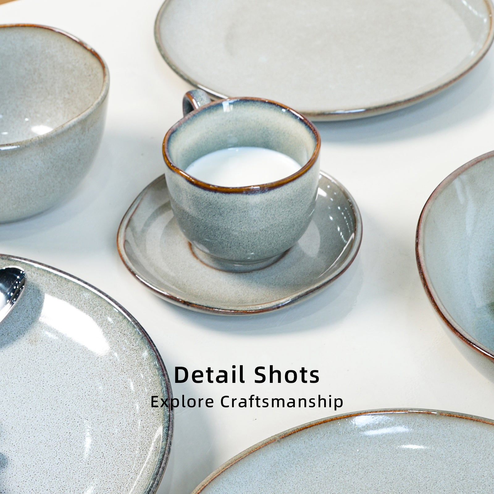 Organic Shape Highland Cup & Saucer Set