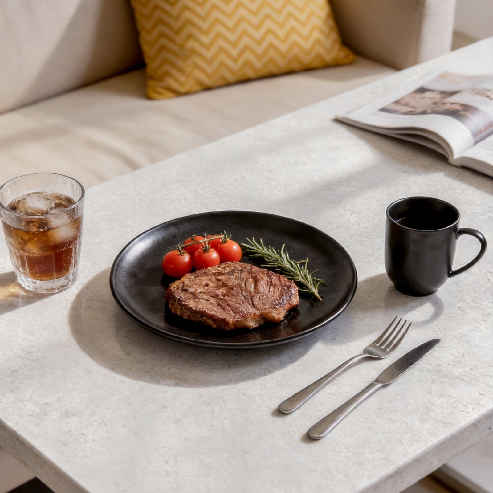 Stoneware Reactive Glaze Organic Sky Star Dinnerware Set