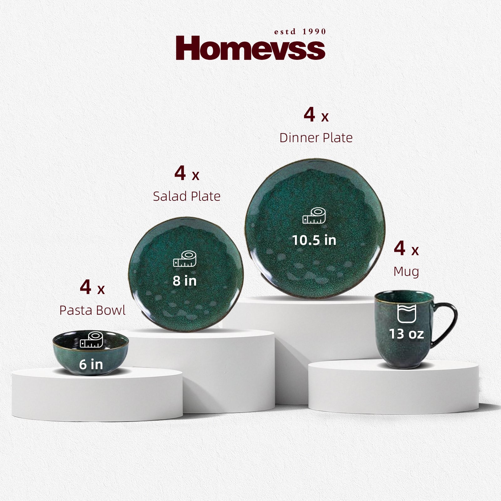Stoneware Reactive Glaze Organic Sky Star Dinnerware Set