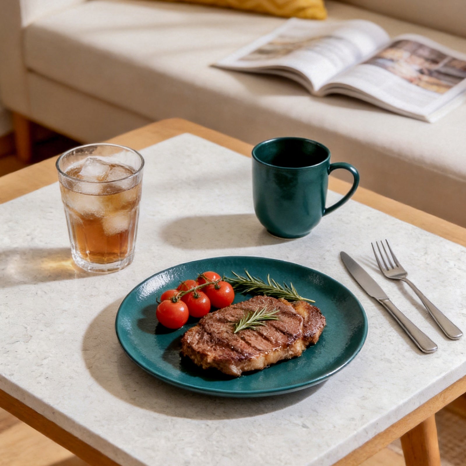 Stoneware Reactive Glaze Organic Sky Star Dinnerware Set