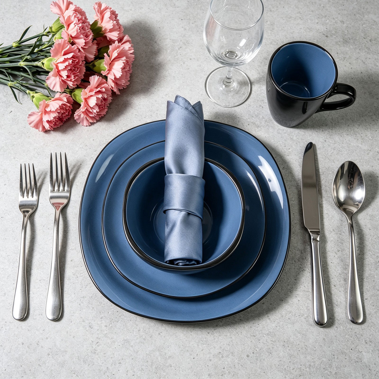 Stoneware Square Dinnerware Set