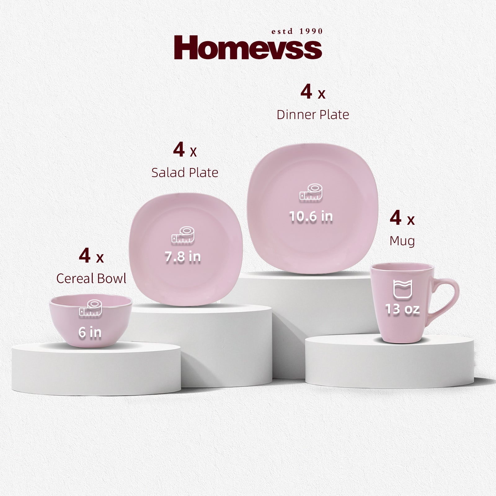 Stoneware Square Dinnerware Set