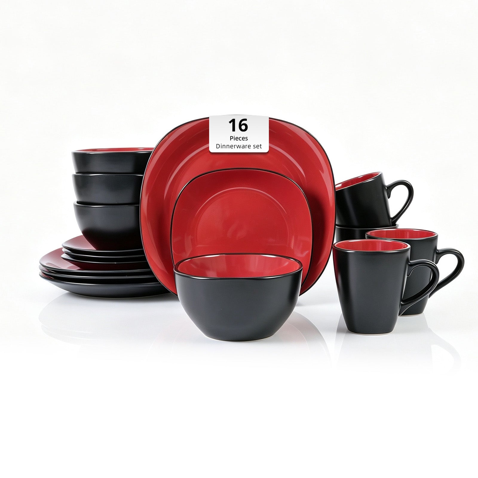 Stoneware Square Dinnerware Set