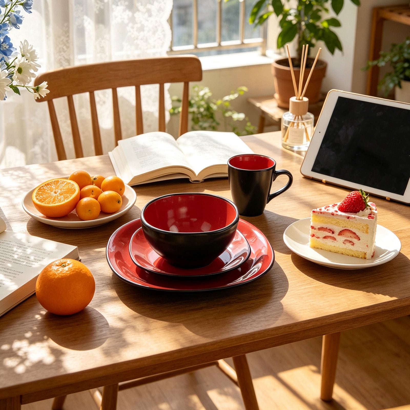 Stoneware Square Dinnerware Set
