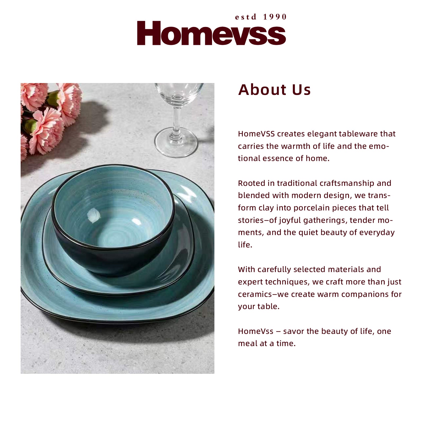 Stoneware Square Dinnerware Set