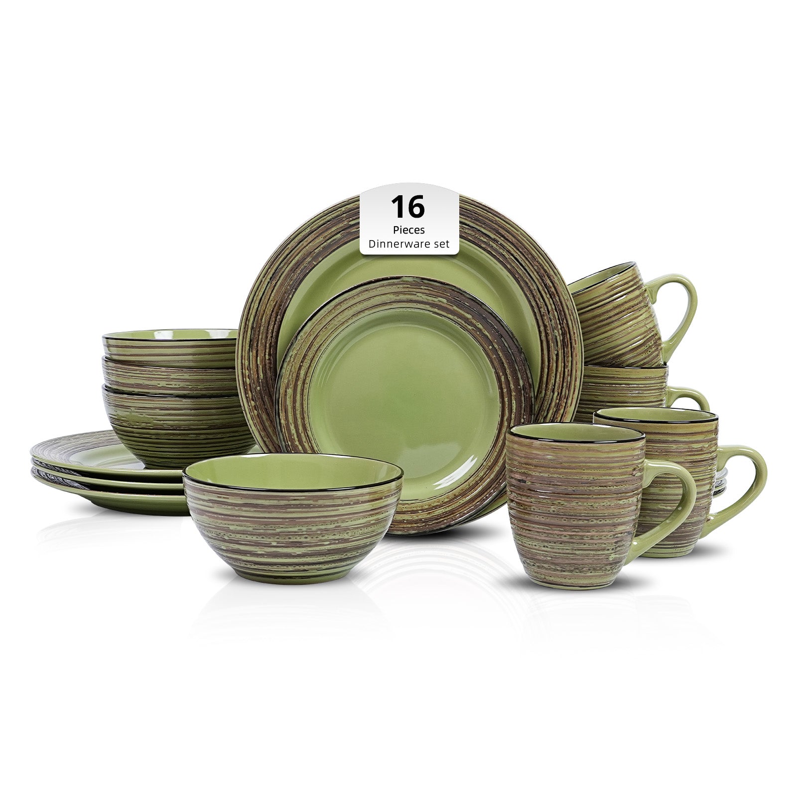 Stoneware Handcrafted Tree Bark Effected Glaze Dinnerware Set
