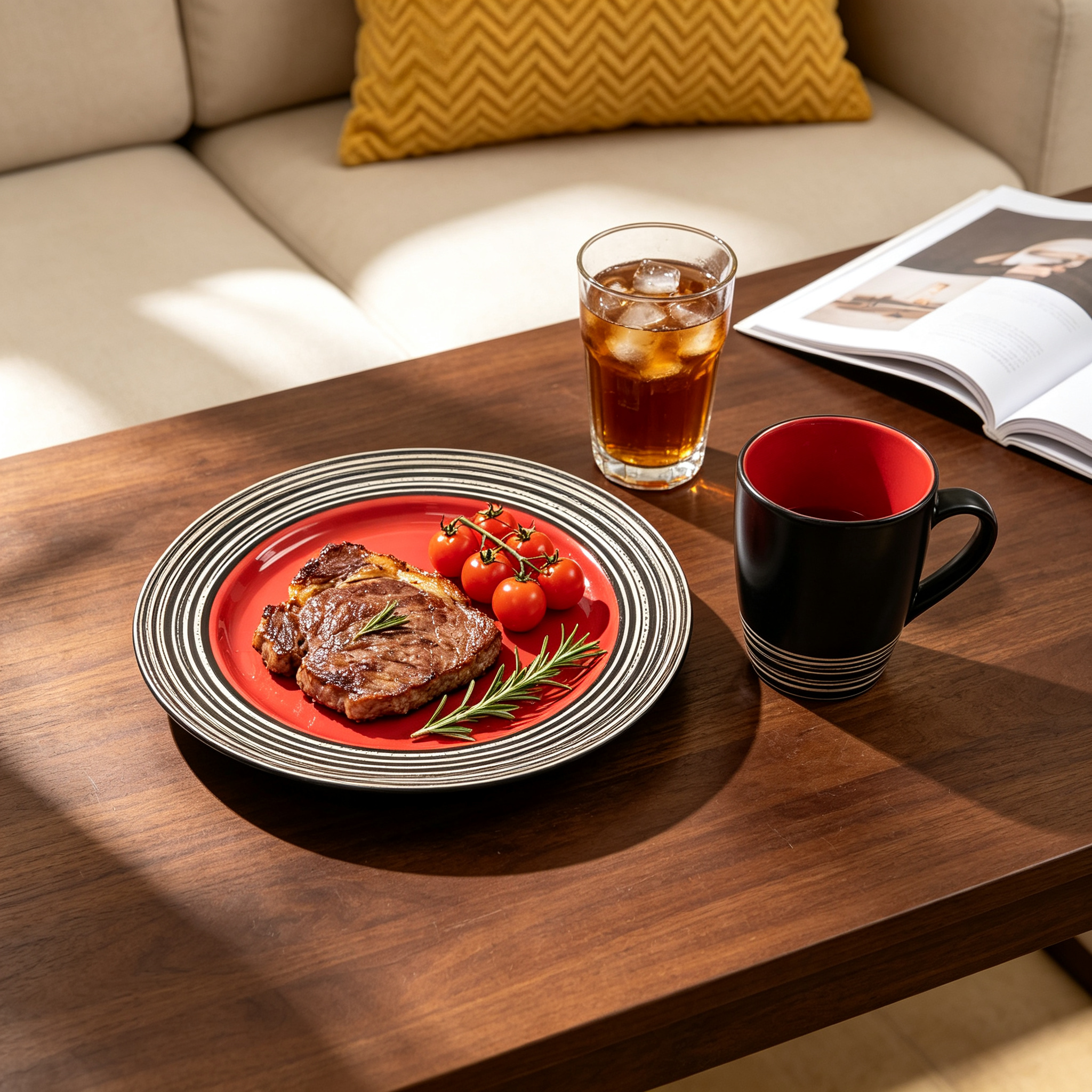 Stoneware Handcrafted Tree Bark Effected Glaze Dinnerware Set