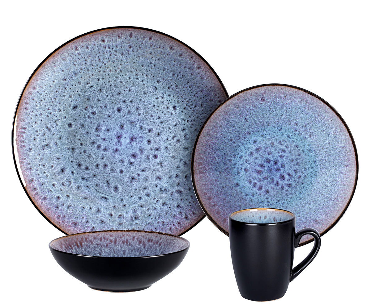 Stoneware Reactive Glaze 16pc Dinnerware Set