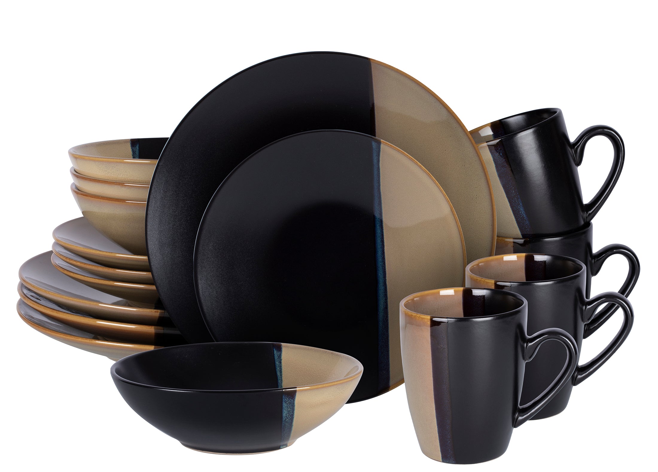 Stoneware Reactive Glaze 16pc Dinnerware Set