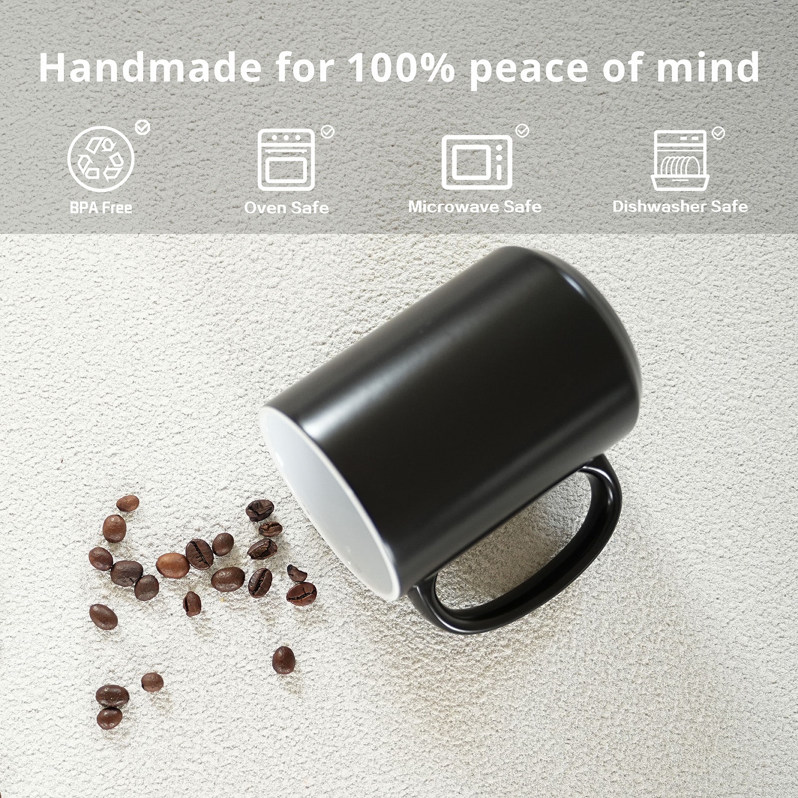 Color-Changing 15oz Stoneware Sulimation Mugs