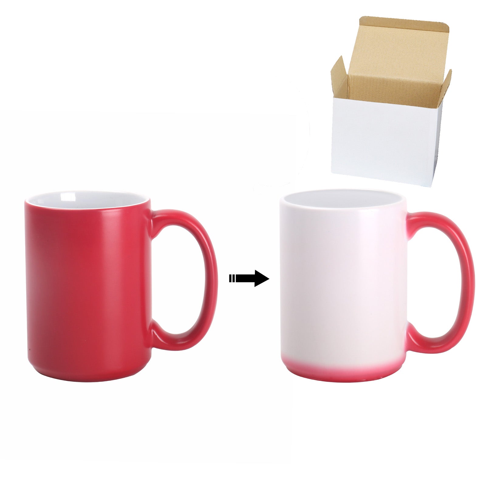 Color-Changing 15oz Stoneware Sulimation Mugs