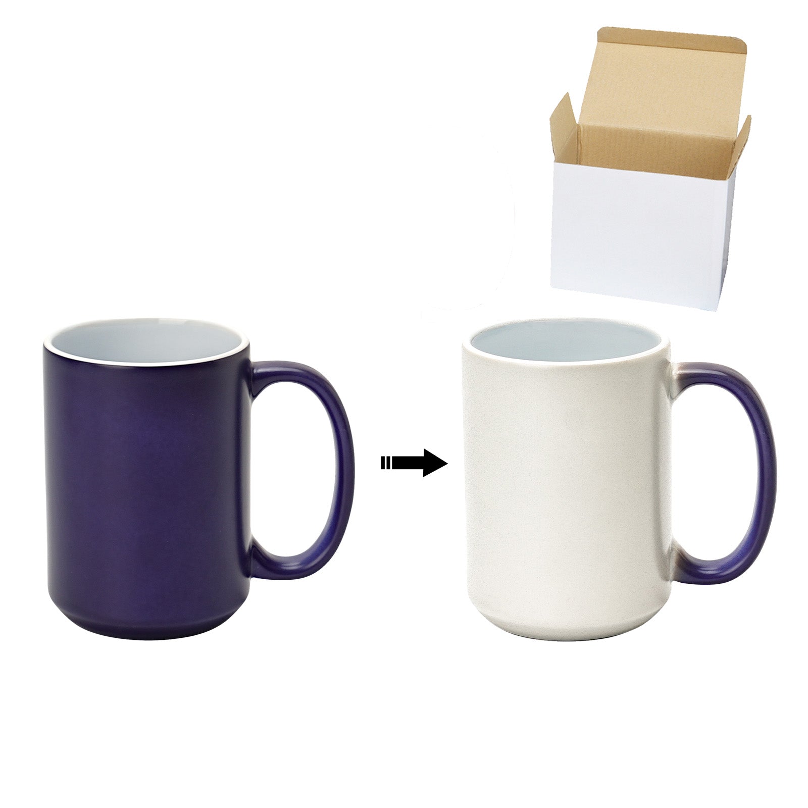 Color-Changing 15oz Stoneware Sulimation Mugs